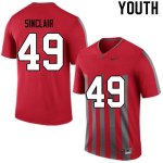 Youth Ohio State Buckeyes #49 Darryl Sinclair Retro Nike NCAA College Football Jersey Cheap WQA1544XH